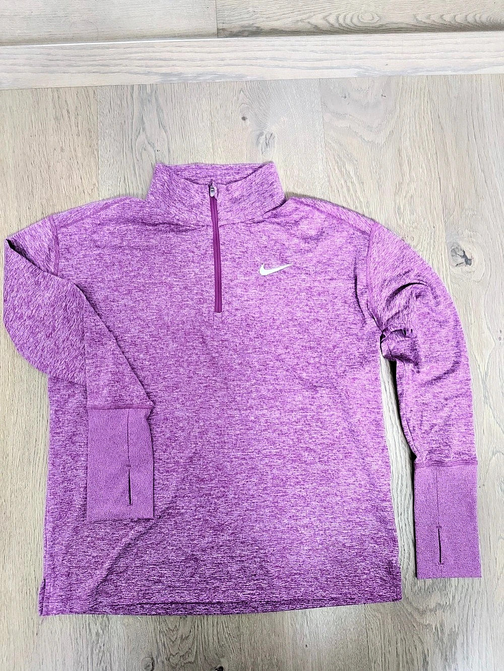 Nike Zip Running Top Pink Large